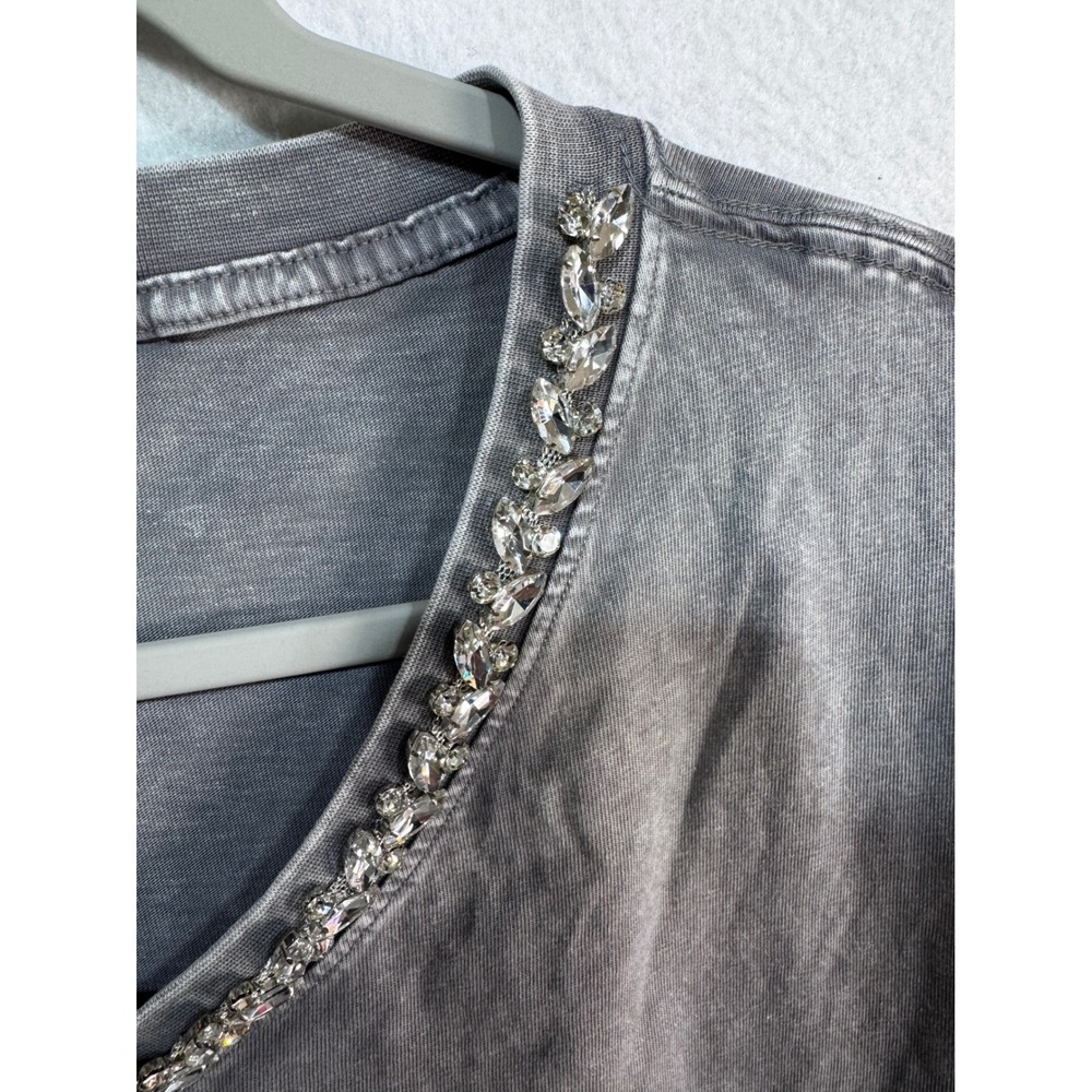 Gameday Couture T-Shirt Penn State Rhinestone V-Neck Women's Large Gray - Picture 4 of 6